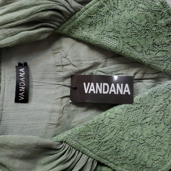 Vandana- Women's Flowy fairy grunge Boho Earthy Ombre Gray Green Sz.Large - Picture 5 of 13